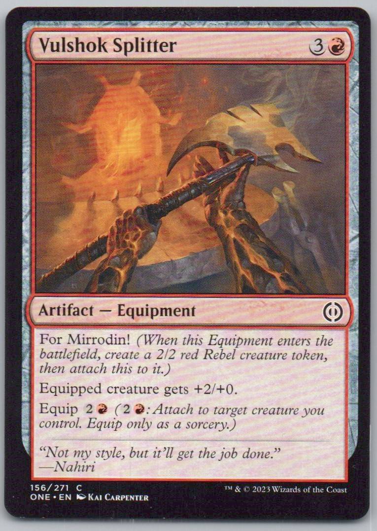 Vulshok Splitter 156 Normal Artifact Card - Phyrexia: All Will Be One