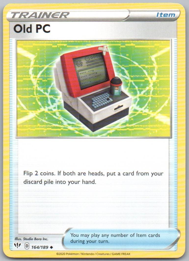 Old PC 164 Normal Trainer Card - Darkness Ablaze