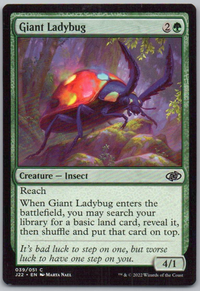 Giant Ladybug 39 0 Creature Card - Jumpstart 2022