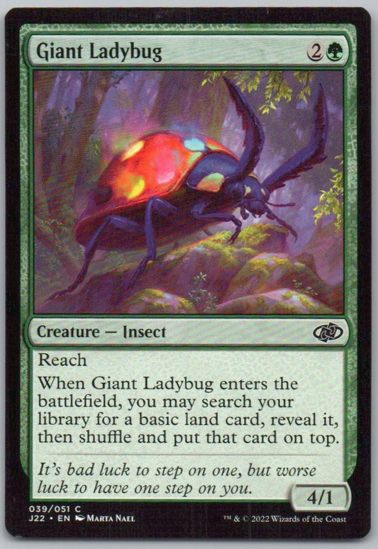 Giant Ladybug 39 0 Creature Card - Jumpstart 2022