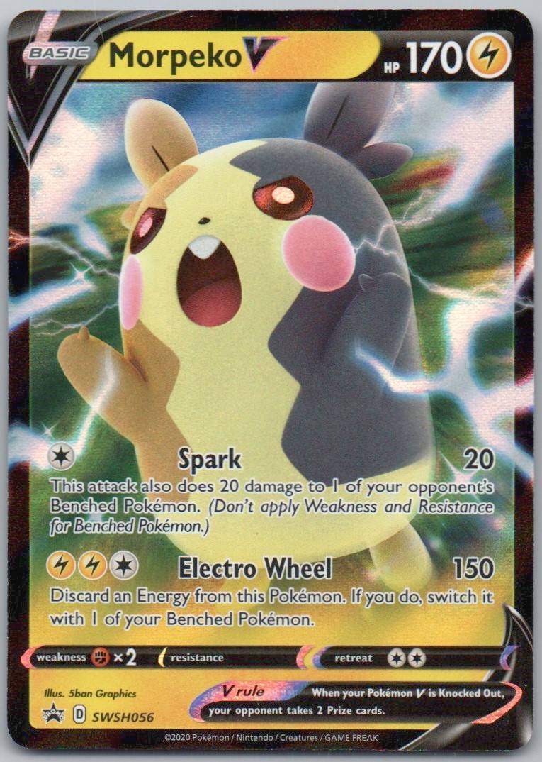 Morpeko V SWSH056 Holo Lightning Card - Sword & Shield Promo