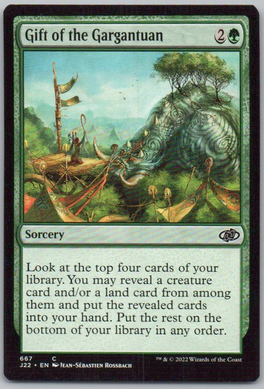 Gift of the Gargantuan 667 0 Sorcery Card - Jumpstart 2022