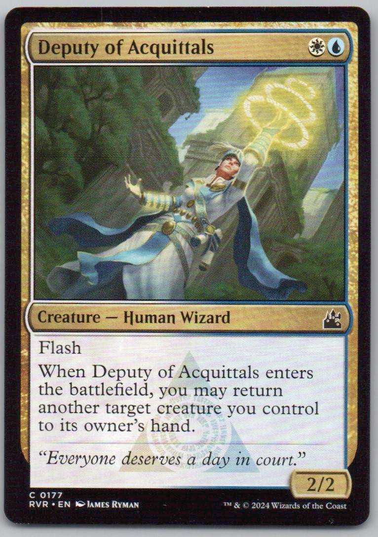 Deputy of Acquittals 177 Normal Creature Card - Ravnica Remastered