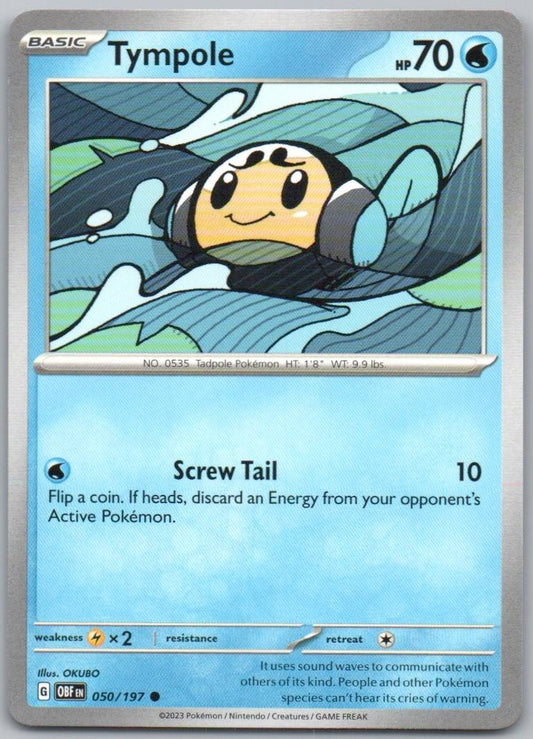 Tympole 050 Normal Water Card - Obsidian Flames