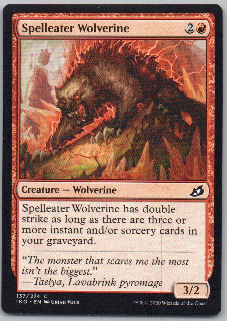 Spelleater Wolverine 137 0 Creature Card - Ikoria: Lair of Behemoths