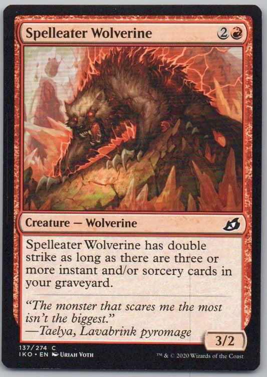 Spelleater Wolverine 137 0 Creature Card - Ikoria: Lair of Behemoths
