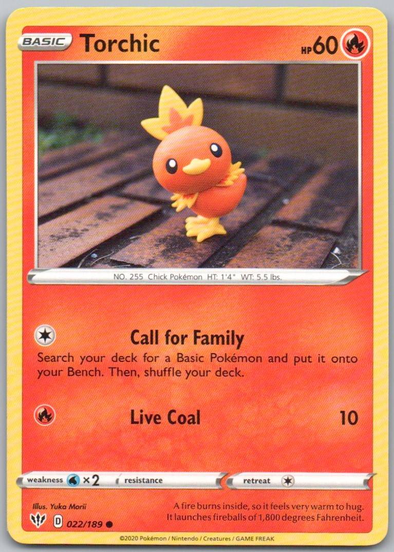 Torchic 022 Normal Fire Card - Darkness Ablaze