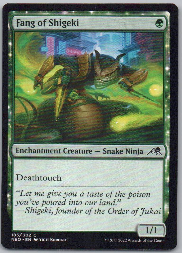 Fang of Shigeki 183 Normal Enchantment Card - Kamigawa: Neon Dynasty