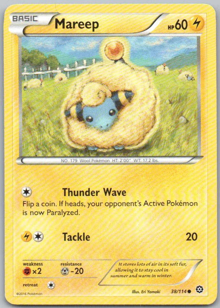 Mareep 038 Normal Lightning Card - Steam Siege
