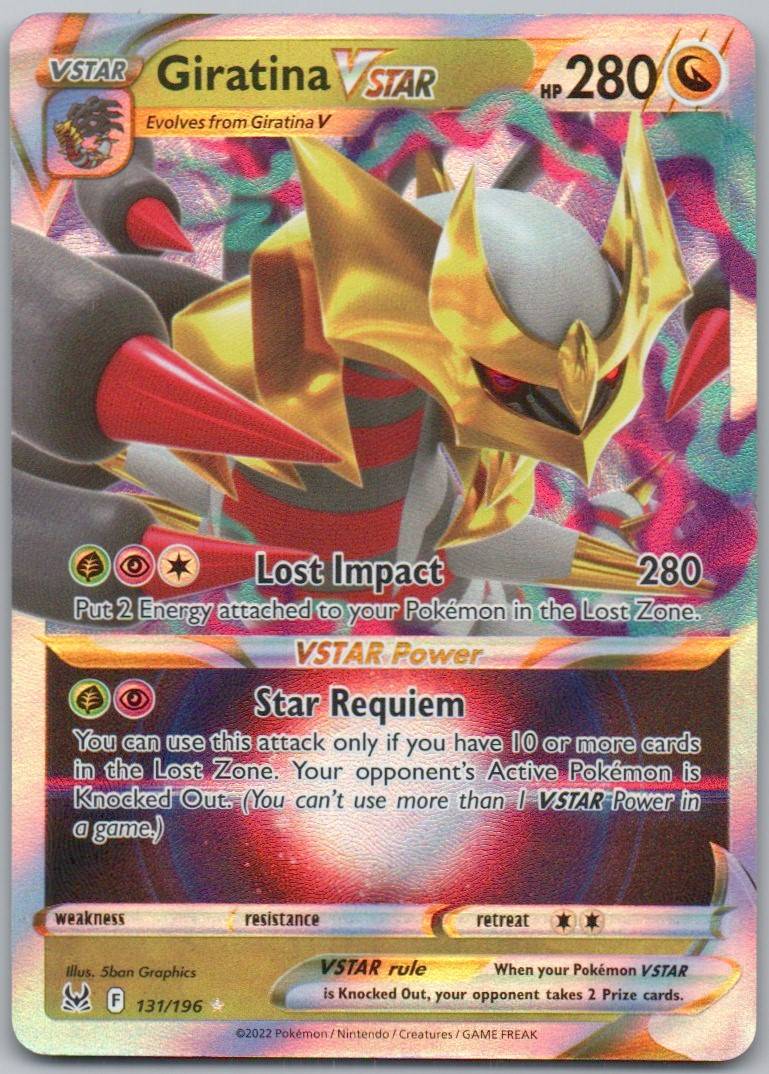 Giratina VSTAR 131 Holo Dragon Card - Lost Origin