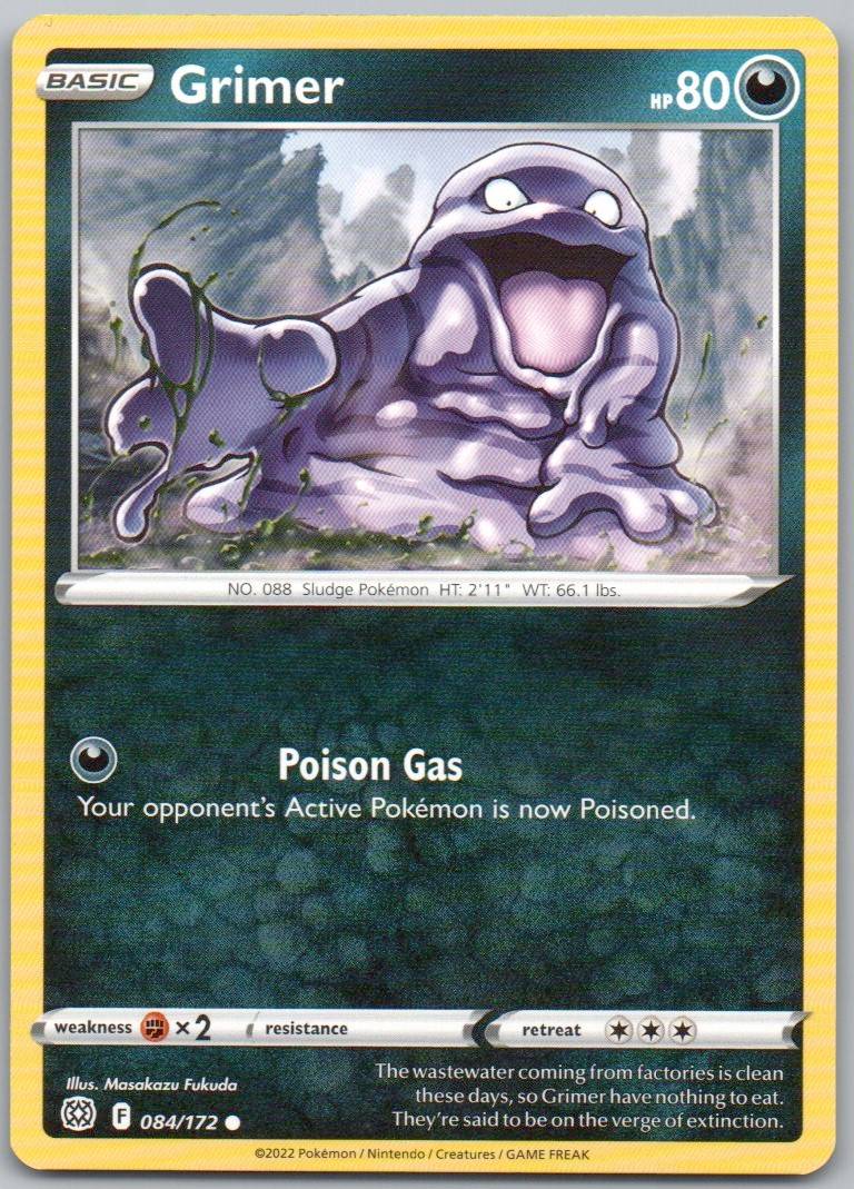Grimer 084 Normal Darkness Card - Brilliant Stars