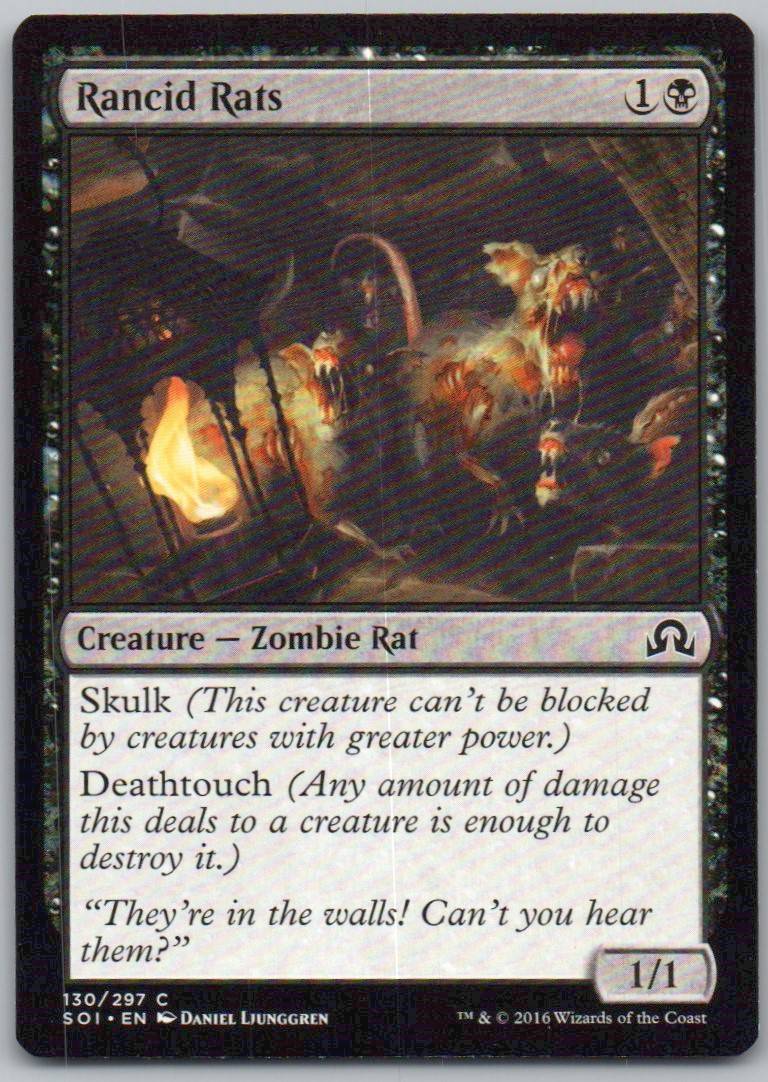Rancid Rats 130 Normal Creature Card - Shadows over Innistrad