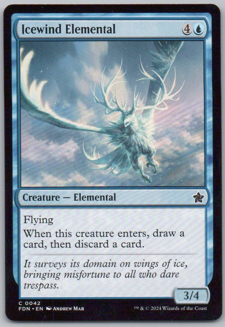 Icewind Elemental 42 Normal Creature Card - Foundations