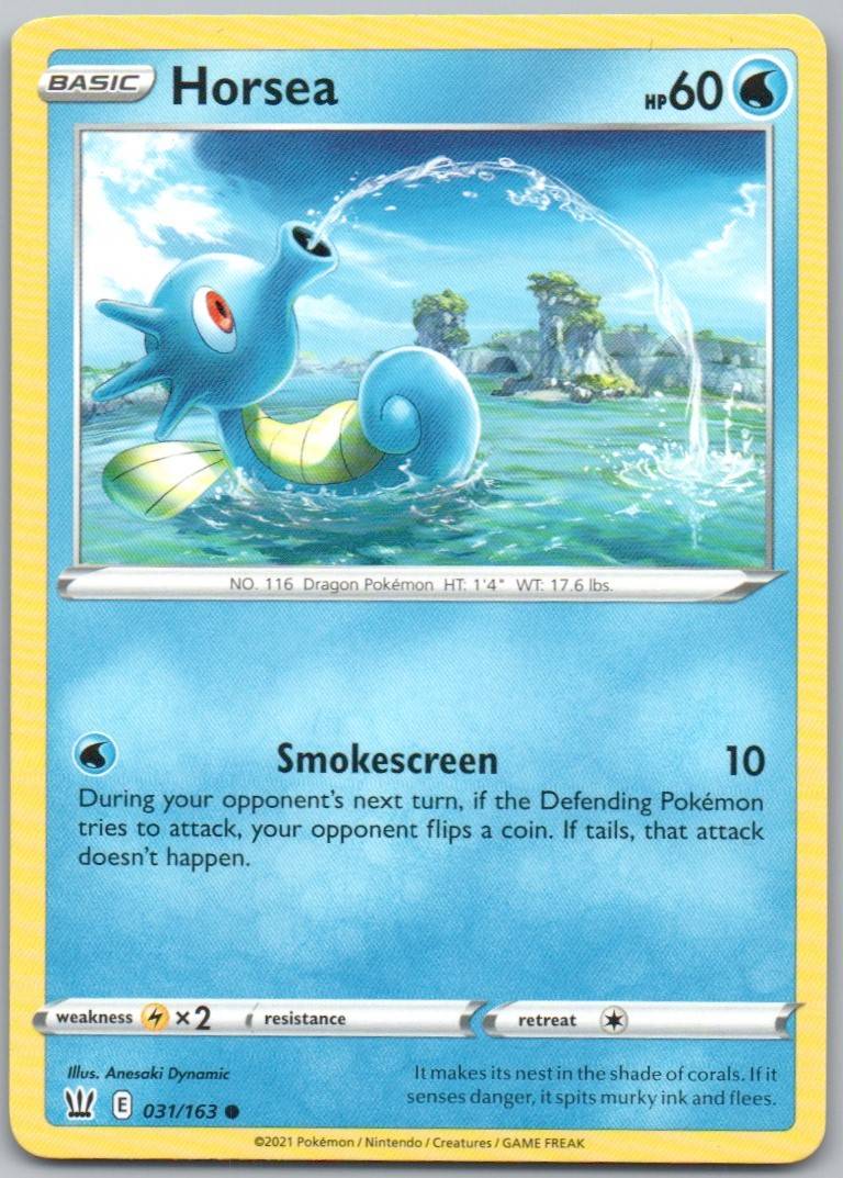 Horsea 031 Normal Water Card - Battle Styles