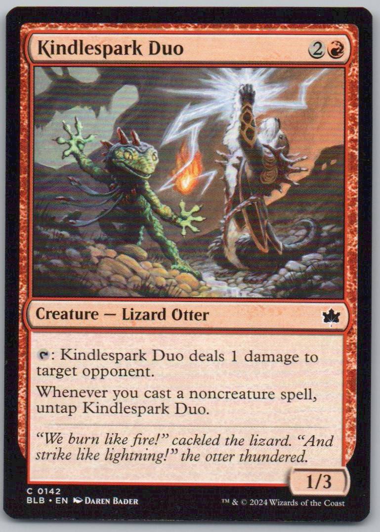 Kindlespark Duo 142 Normal Creature Card - Bloomburrow