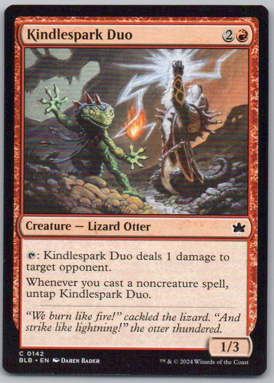 Kindlespark Duo 142 Normal Creature Card - Bloomburrow