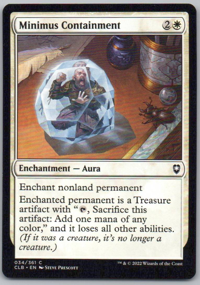 Minimus Containment 34 Normal Enchantment Card - Commander Legends: Battle for Baldur's Gate