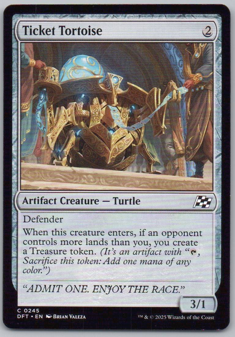 Ticket Tortoise 245 Normal Artifact Card - Aetherdrift