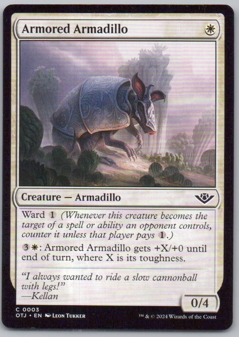 Armored Armadillo 3 Normal Creature Card - Outlaws of Thunder Junction