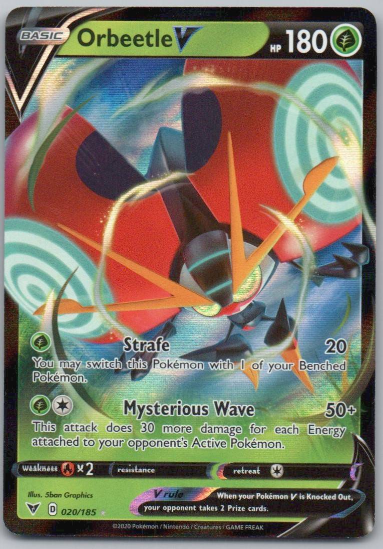 Orbeetle V 020 Holo Grass Card - Vivid Voltage