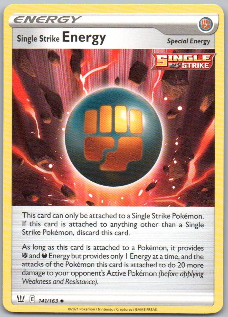 Single Strike Energy 141 Normal Trainer Card - Battle Styles
