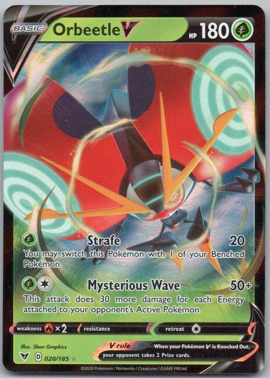 Orbeetle V 020 Holo Grass Card - Vivid Voltage