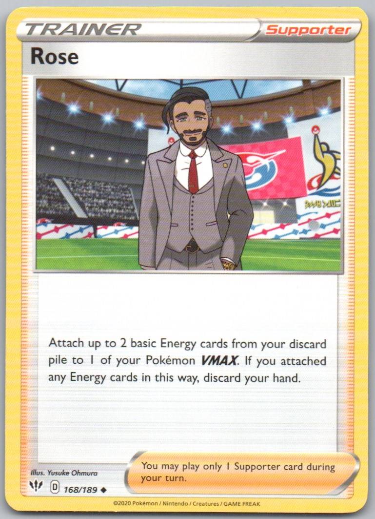 Rose 168 Normal Trainer Card - Darkness Ablaze