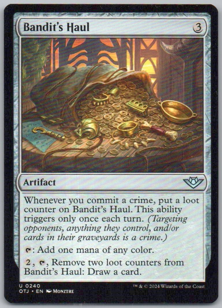 Bandit's Haul 240 Normal Artifact Card - Outlaws of Thunder Junction