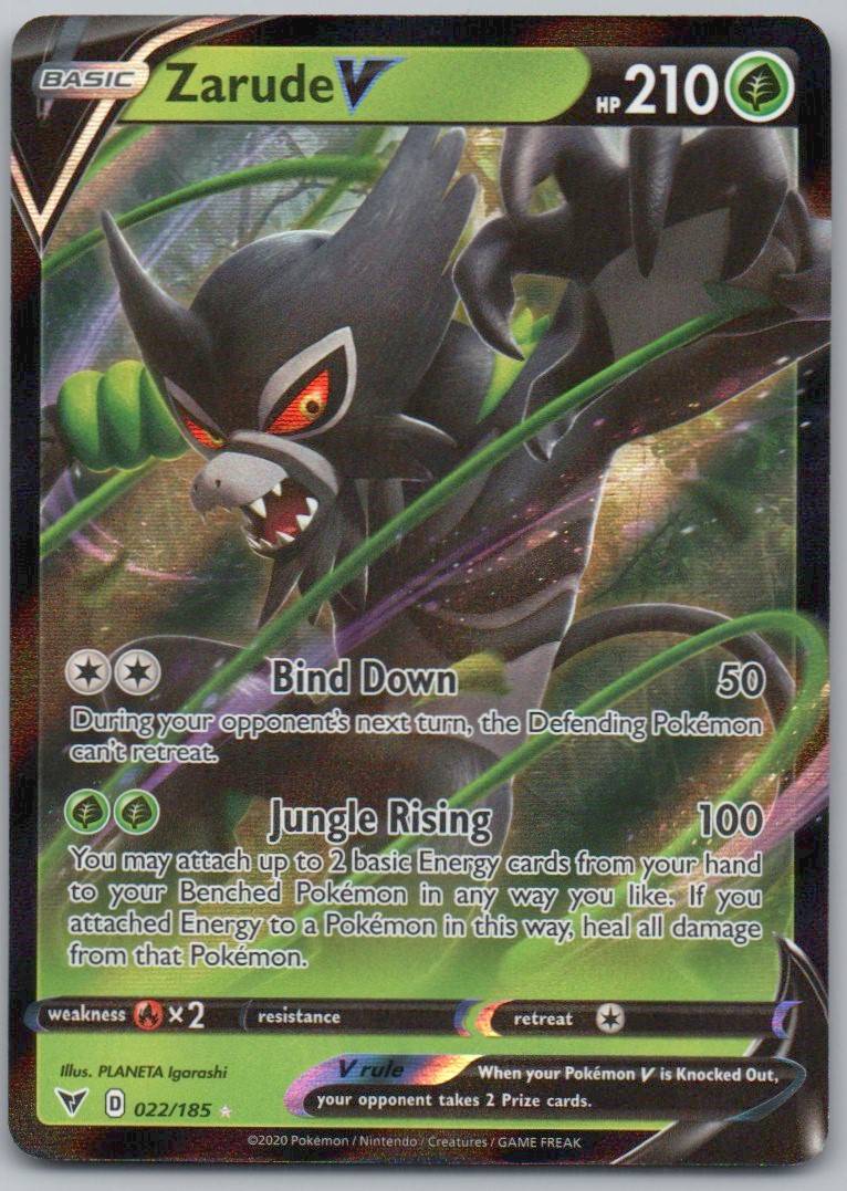 Zarude V 022 Holo Grass Card - Vivid Voltage