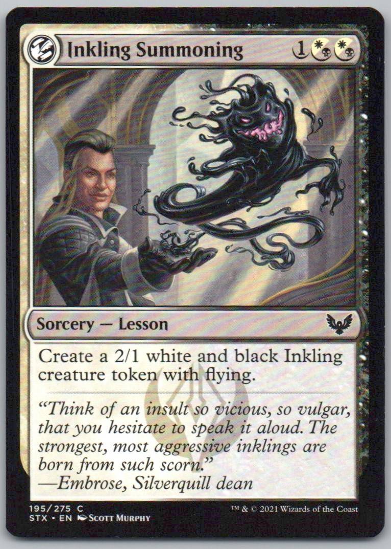 Inkling Summoning 195 Normal Sorcery Card - Strixhaven: School of Mages