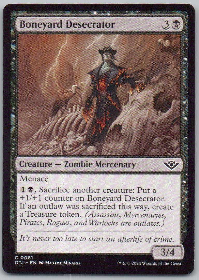 Boneyard Desecrator 81 Normal Creature Card - Outlaws of Thunder Junction
