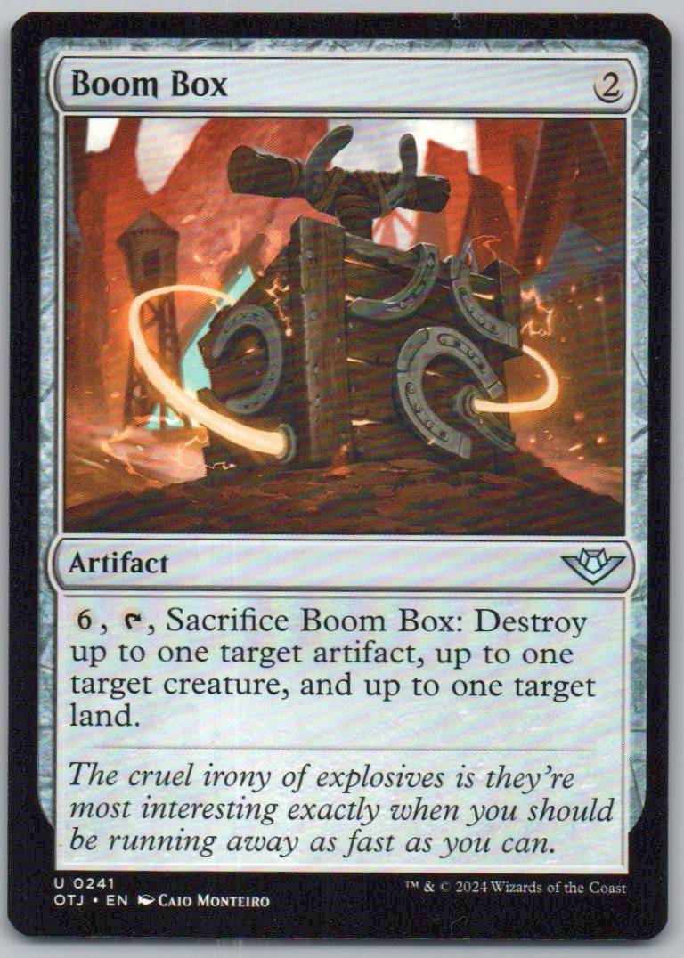 Boom Box 241 Normal Artifact Card - Outlaws of Thunder Junction