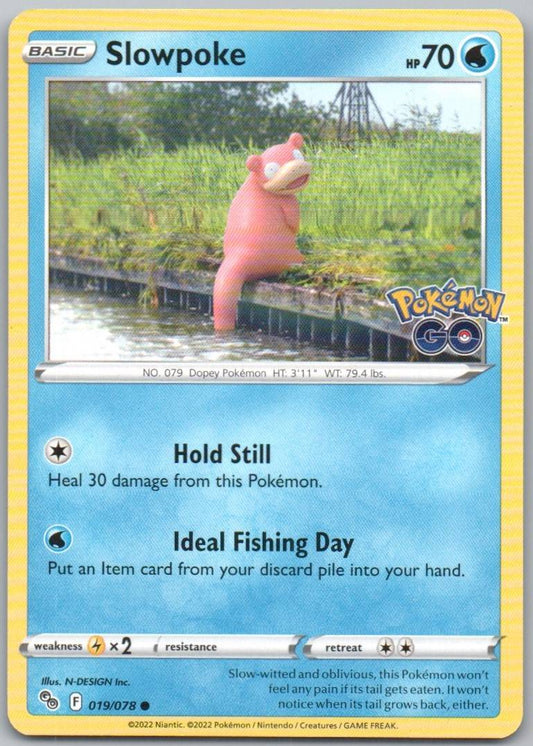 Slowpoke 019 Normal Water Card - Pokemon GO