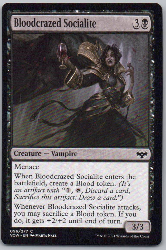 Bloodcrazed Socialite 96 Normal Creature Card - Innistrad: Crimson Vow