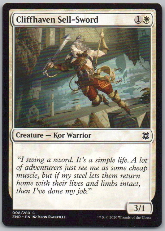 Cliffhaven Sell-Sword 8 Normal Creature Card - Zendikar Rising