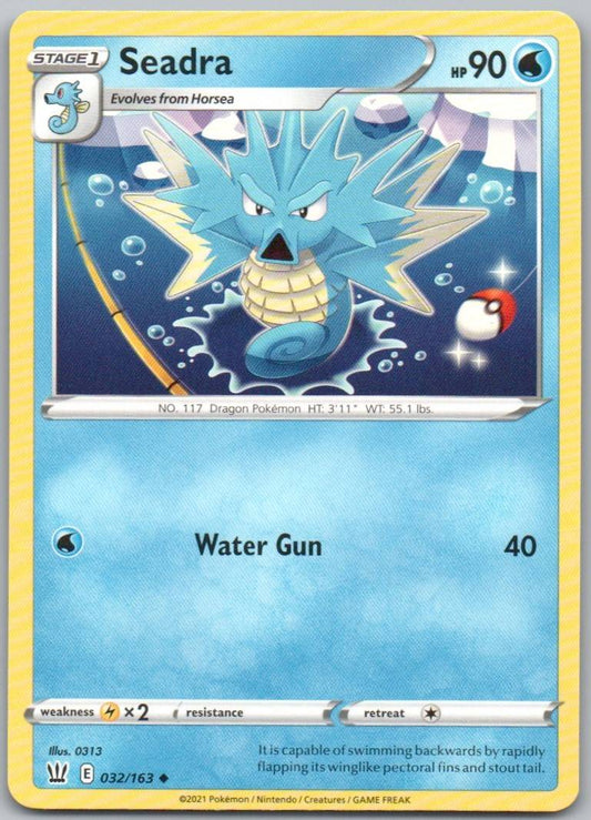 Seadra 032 Normal Water Card - Battle Styles