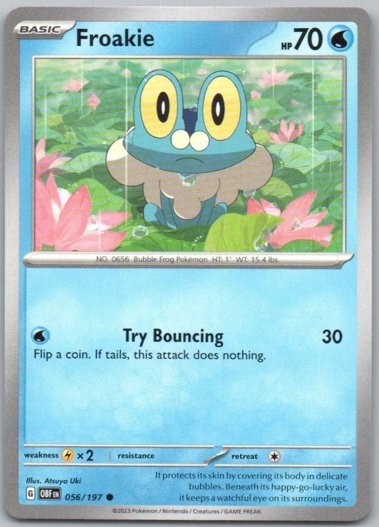 Froakie 056 Normal Water Card - Obsidian Flames