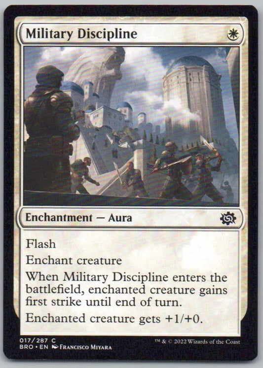 Military Discipline 17 Normal Enchantment Card - The Brothers' War