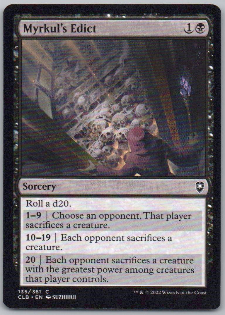Myrkul's Edict 135 Normal Sorcery Card - Commander Legends: Battle for Baldur's Gate
