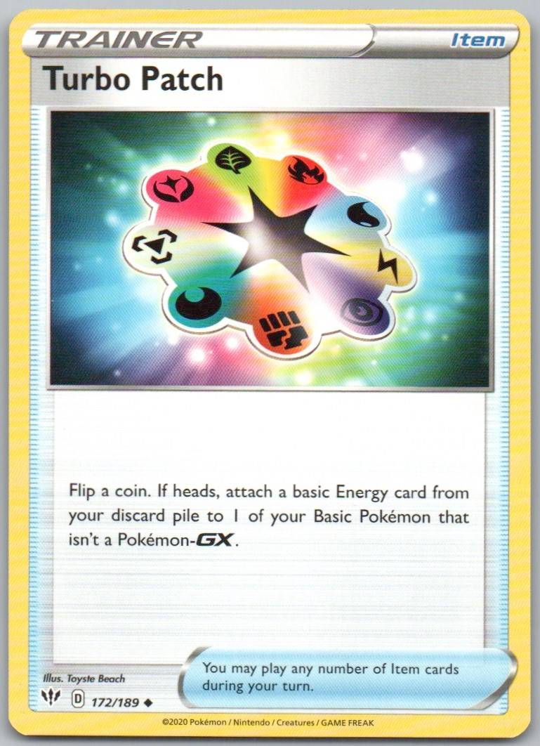 Turbo Patch 172 Normal Trainer Card - Darkness Ablaze