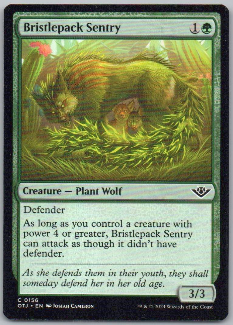 Bristlepack Sentry 156 Normal Creature Card - Outlaws of Thunder Junction