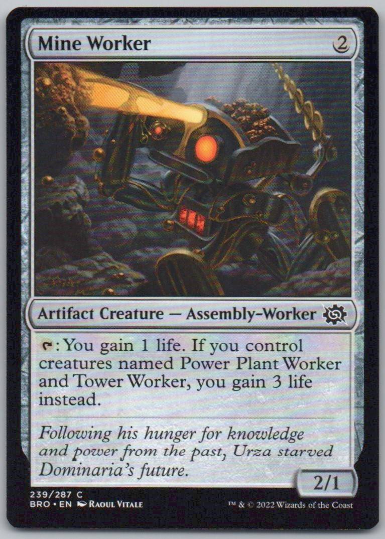 Mine Worker 239 Normal Artifact Card - The Brothers' War