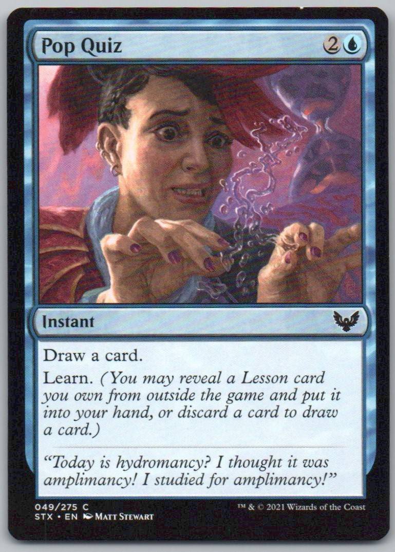 Pop Quiz 49 Normal Instant Card - Strixhaven: School of Mages