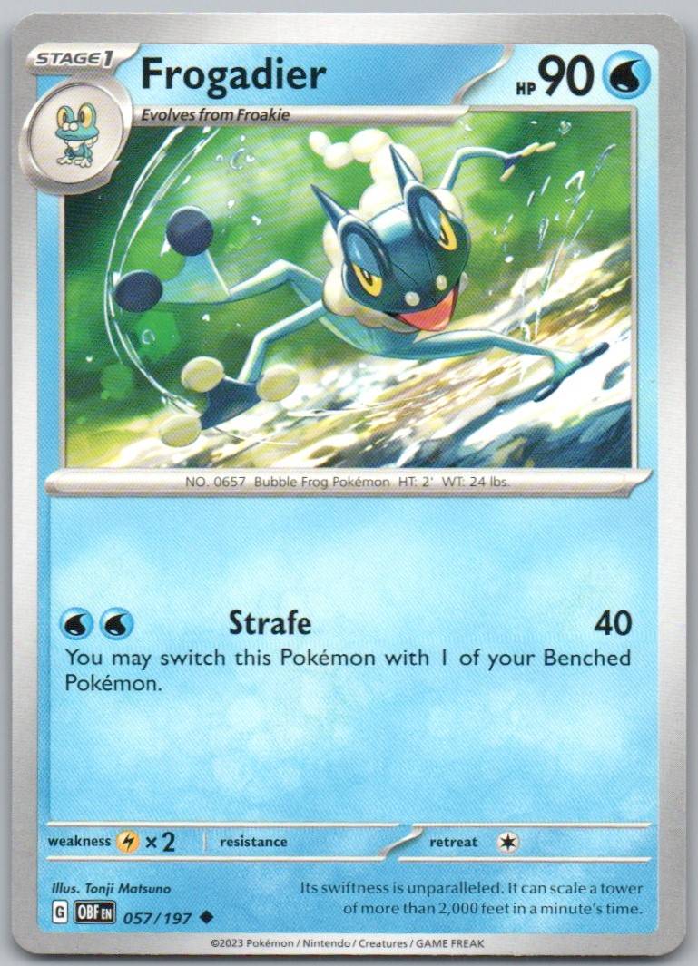 Frogadier 057 Normal Water Card - Obsidian Flames