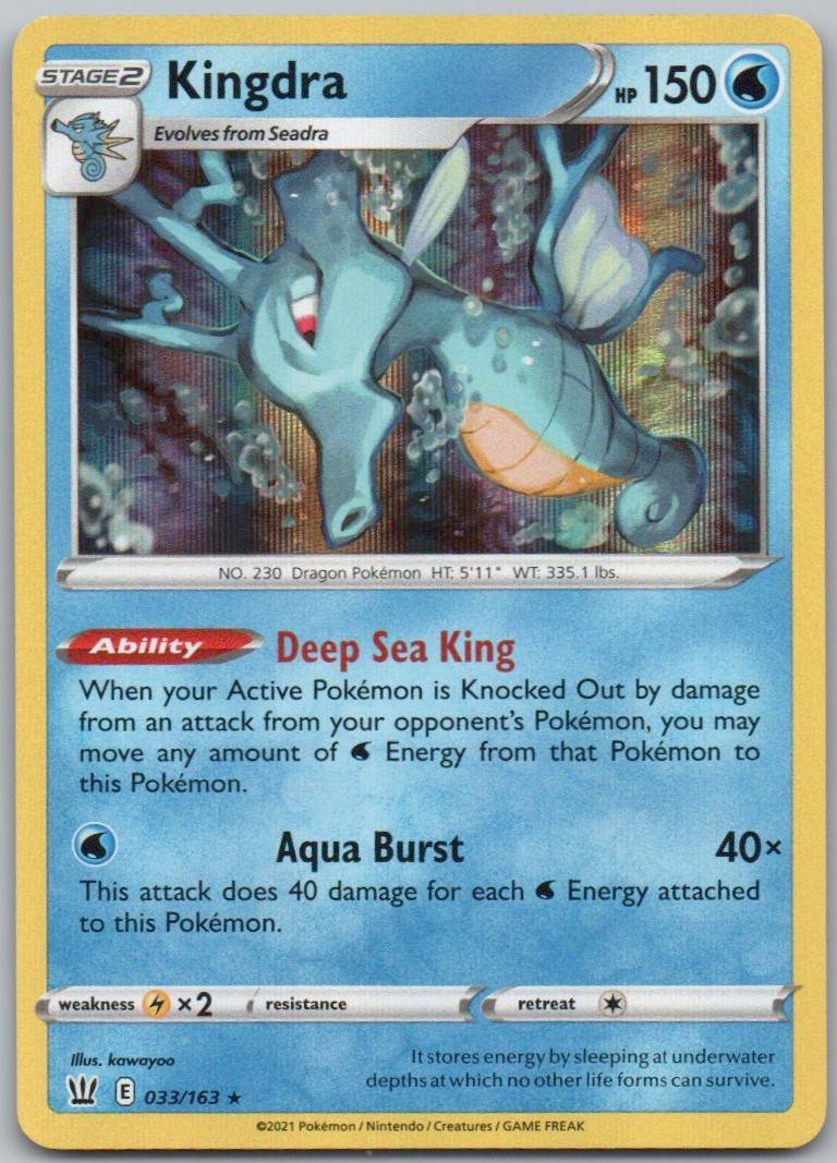 Kingdra 033 Holo Water Card - Battle Styles