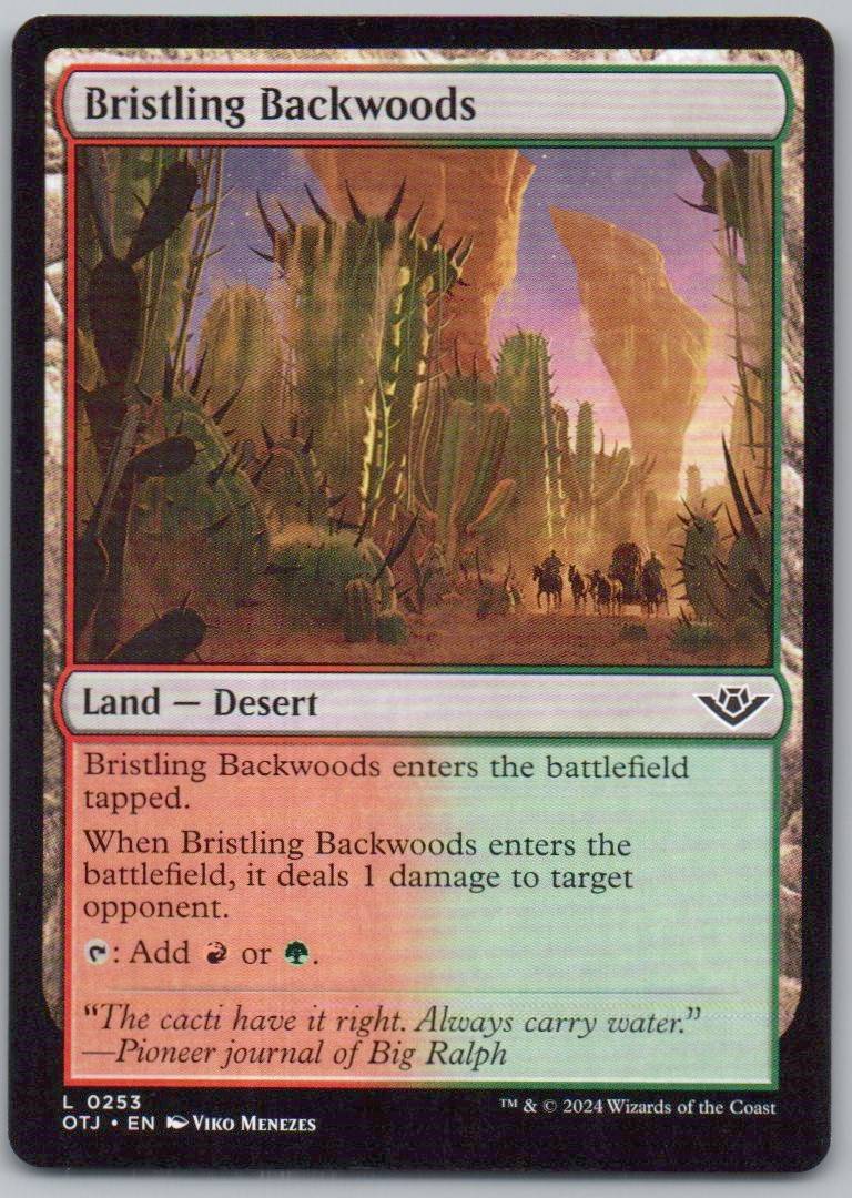 Bristling Backwoods 253 Normal Land Card - Outlaws of Thunder Junction