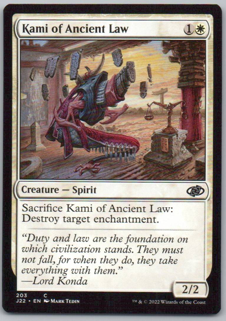 Kami of Ancient Law 203 0 Creature Card - Jumpstart 2022