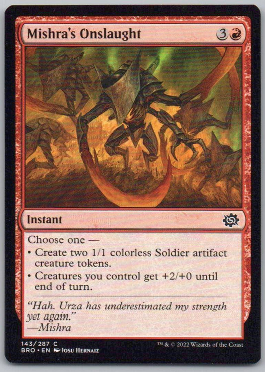Mishra's Onslaught 143 Normal Instant Card - The Brothers' War