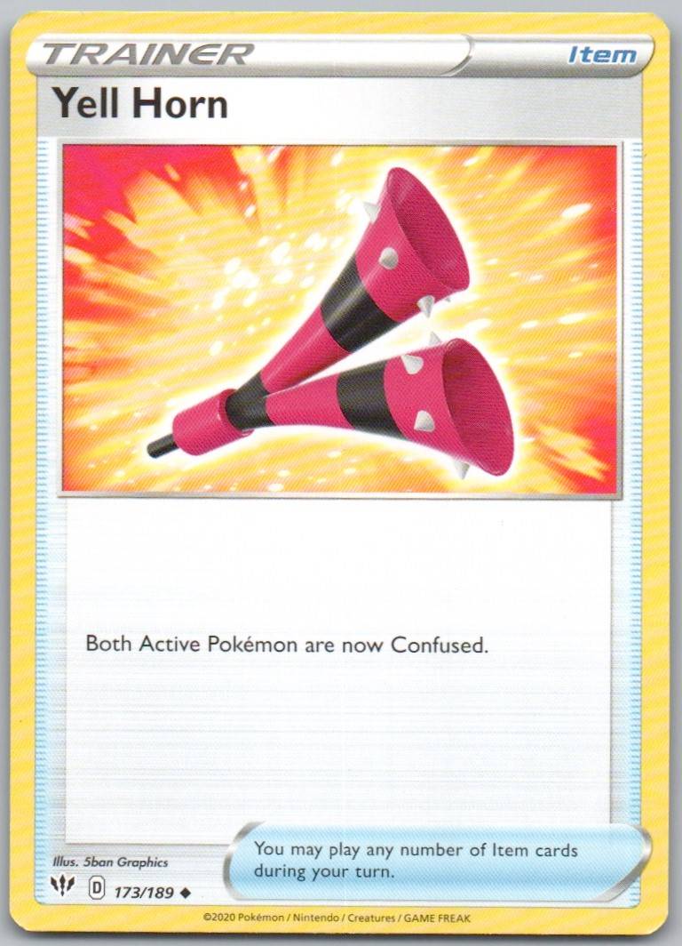 Yell Horn 173 Normal Trainer Card - Darkness Ablaze