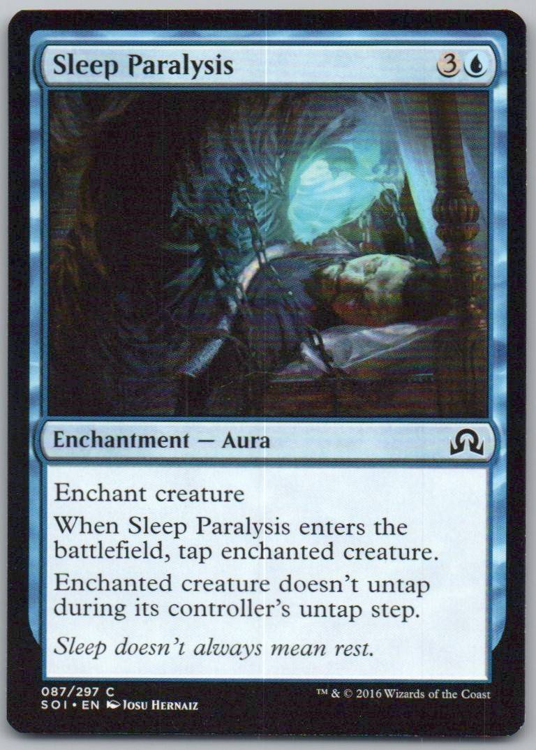 Sleep Paralysis 87 Normal Enchantment Card - Shadows over Innistrad